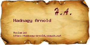 Hadnagy Arnold névjegykártya